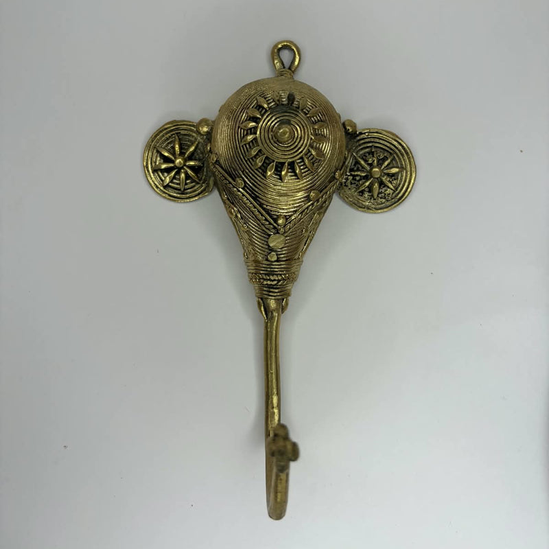 Dhokra Big Elephant Key Hanger