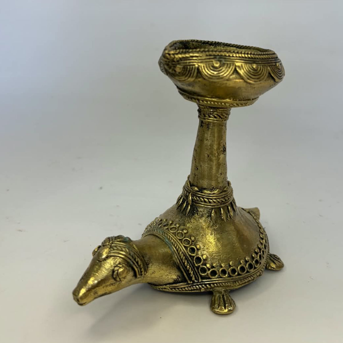 Dhokra Turtle Diya