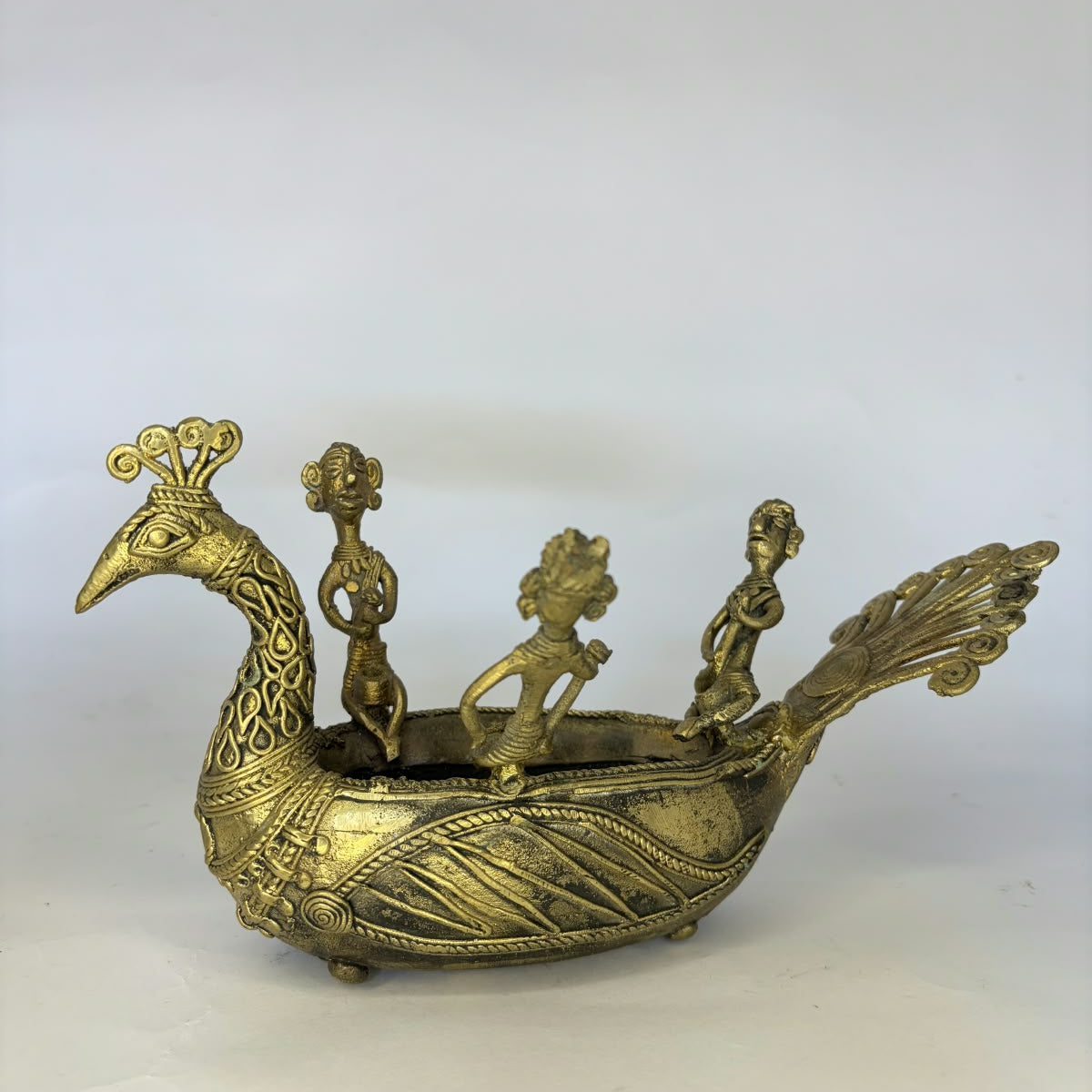 Dhokra Peacock Boat